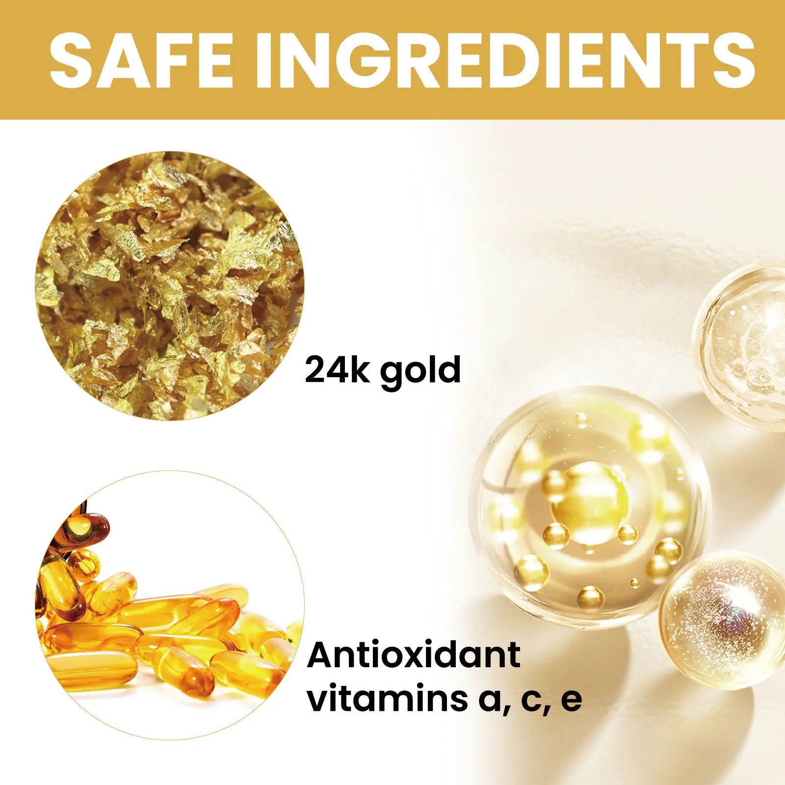 24K Gold Anti-Aging Shiny Oil Essence for Skin Tightening