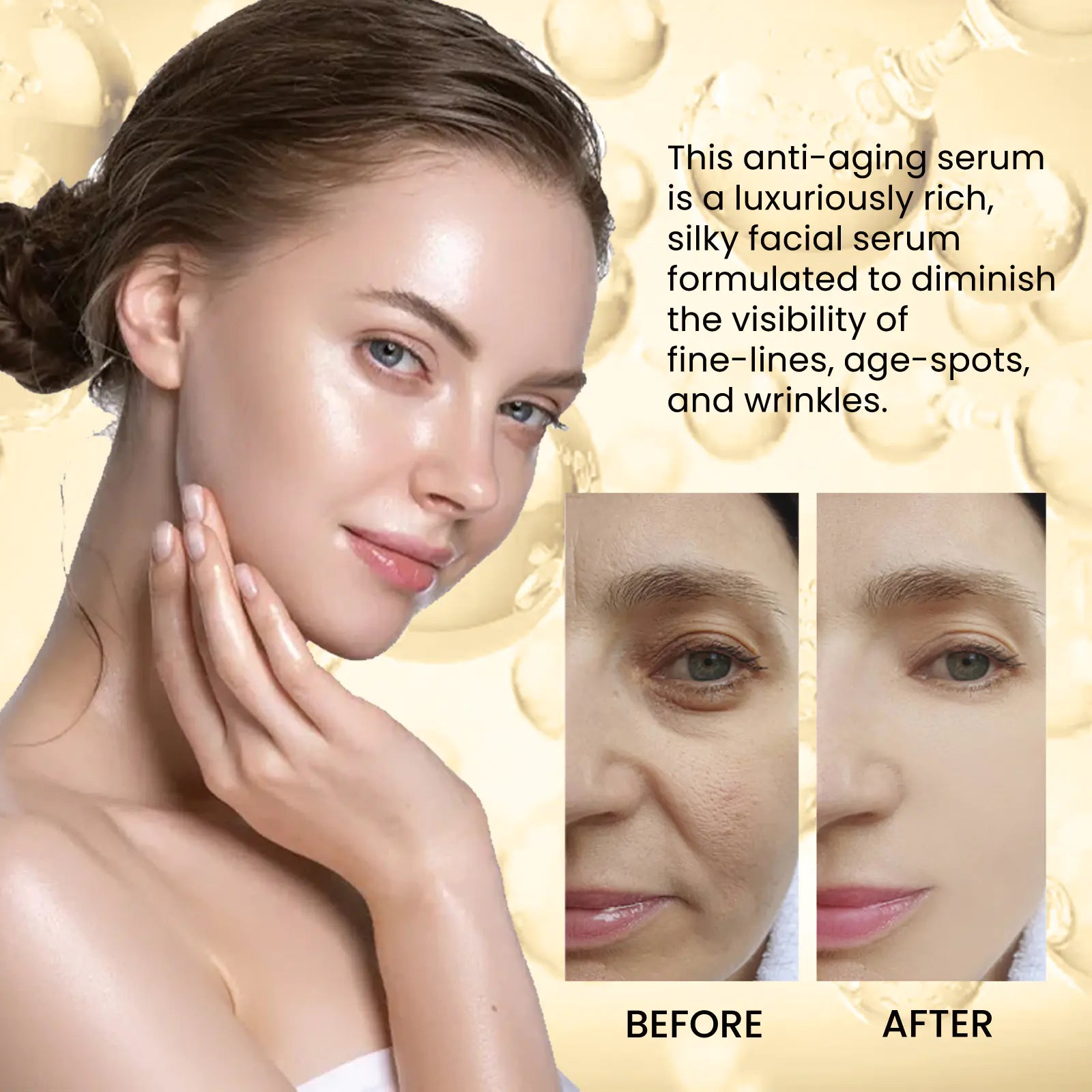 24K Gold Anti-Aging Shiny Oil Essence for Skin Tightening