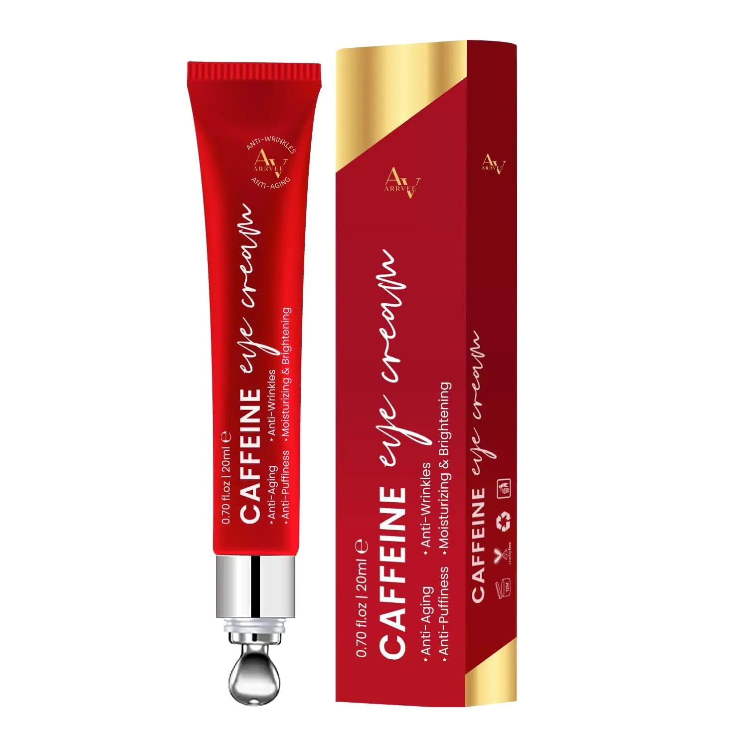 MEOLY Caffeine Eye Cream for Anti Aging: Under eye cream for dark circles Eye wrinkle Anti Puffiness - Anti Aging Caffeine Eye cream For Under Eye Bags And Puffy Eyes 0.7 oz