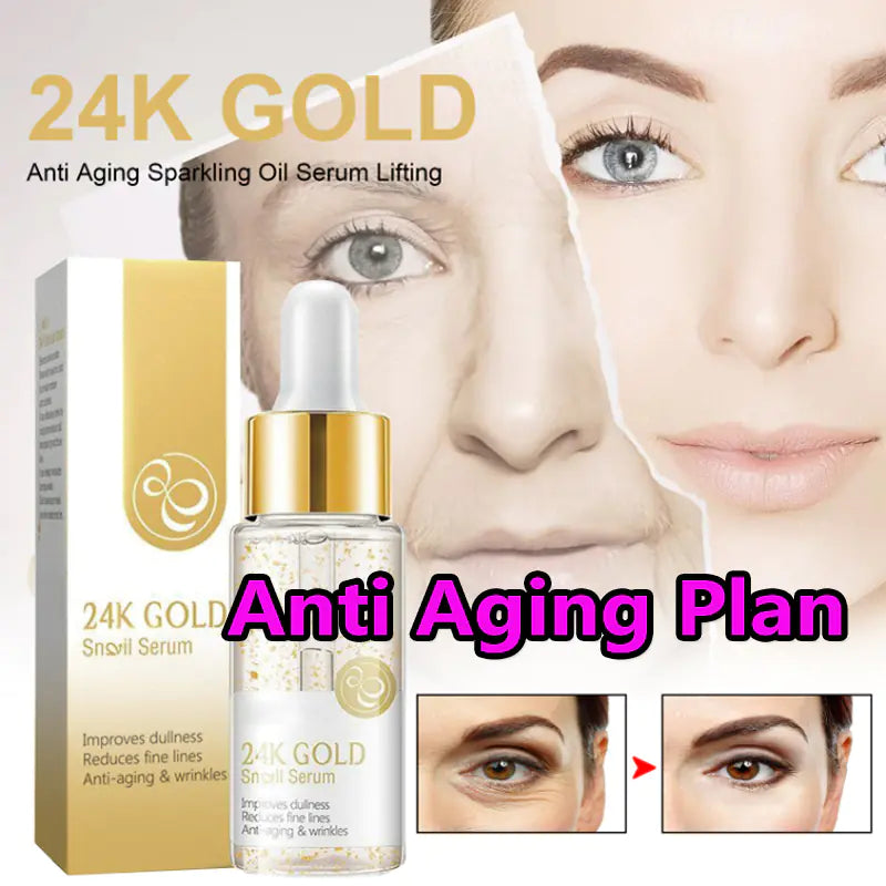 24K Gold Anti-Aging Shiny Oil Essence for Skin Tightening